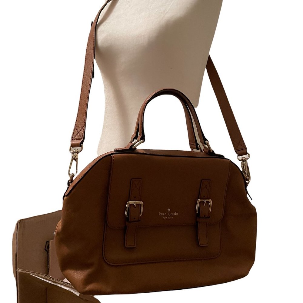 LIKE NEW! Brown / Gold Kate Spade Leather Handbag Purse